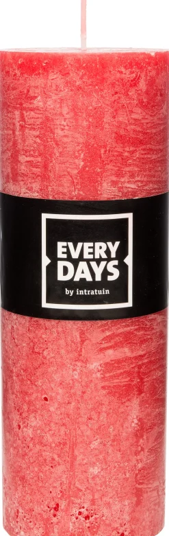 Intratuin Everydays Stumpenkerze Rustic rot D 7 H 19 cm| Stumpenkerzen