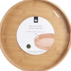Intratuin Excellent Houseware Tablett Bambus D 40 cm H 5 cm| Servieren