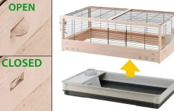 Intratuin Ferplast Kaninchenstall Arena 125 x 64,5 x 51 cm naturell| Kaninchenställe & -Käfige