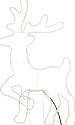 Intratuin Gartenstecker Rentier mit LED Beleuchtung  50 x 2 x 88 cm warmweiß| Weihnachtsfiguren (Außen)
