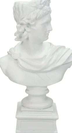 Intratuin HD Collection Kerzenständer Roman weiß 15 x 8,5 x 24 cm| Kerzenständer