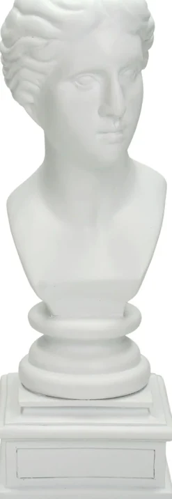 Intratuin HD Collection Kerzenständer Roman weiß 8,5 x 7,5 x 21,5 cm| Kerzenständer