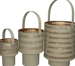 Intratuin HD Collection Teelichthalter Sunset beige 14 x 12 x 15 cm| Teelichthalter