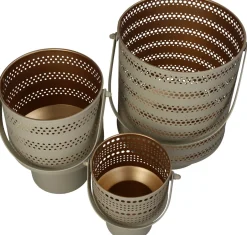 Intratuin HD Collection Teelichthalter Sunset beige 14 x 12 x 15 cm| Teelichthalter