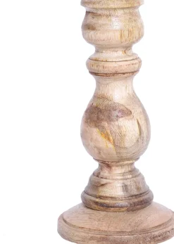 Intratuin House of Nature Kerzenständer Delger Holz D 10 H 20 cm| Kerzenständer