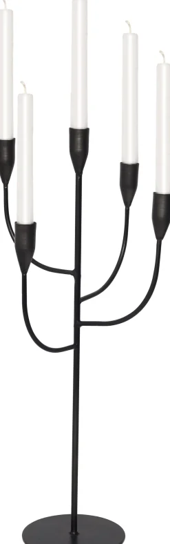 Intratuin House of Nature Kerzenständer Arztal schwarz 26 x 26 x 57 cm| Kerzenständer