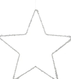 Intratuin House of Seasons kerstfiguur Stern silber D 50 H 0,50 cm| Weihnachtsdeko Zum Aufhängen|Weihnachtssterne