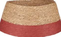 Intratuin House of Seasons Korb für Weihnachtsbaum rot / braun D 58 H 26 cm| Weihnachtsbaumdecken & -Körbe