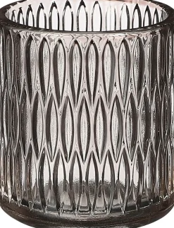 Intratuin House of Seasons Teelichthalter Cathy grau D 8 H 9 cm| Teelichthalter