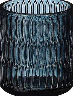 Intratuin House of Seasons Teelichthalter Cathy blau D 8 H 9 cm| Teelichthalter