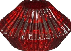 Intratuin House of Seasons Teelichthalter Eloise rot D 7 H 4 cm| Teelichthalter