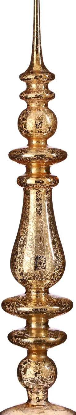 Intratuin House of Seasons Tischdekoration Weihnachten gold D 9 H 43,5 cm| Weihnachtsfiguren & -Objekte