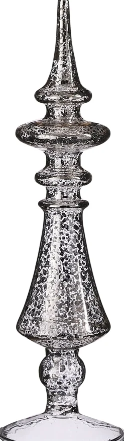 Intratuin House of Seasons Tischdekoration Weihnachten silber D 9 H 29 cm| Weihnachtsfiguren & -Objekte