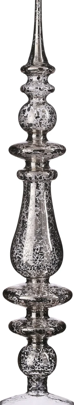 Intratuin House of Seasons Tischdekoration Weihnachten silber D 9 H 43,5 cm| Weihnachtsfiguren & -Objekte