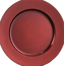 Intratuin House of Seasons Weihnachtsteller Mila D 33 cm rot| Dekoschalen & -Teller