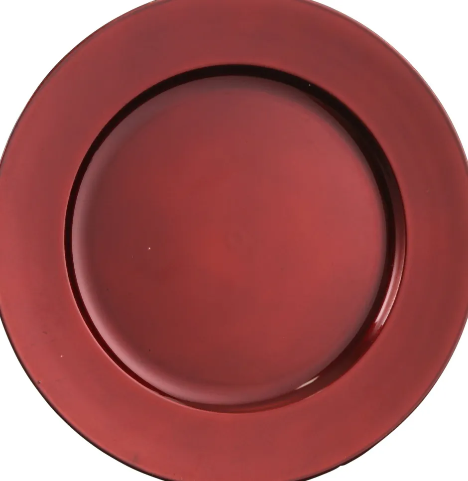 Intratuin House of Seasons Weihnachtsteller Mila D 33 cm rot| Dekoschalen & -Teller