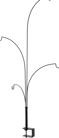 Intratuin House of Seasons Weihnachtsdeko Tischklemme schwarz 4 Haken 46 x 5 x 84 cm| Weihnachtskugelständer