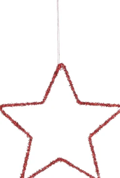 Intratuin House of Seasons Weihnachtsanhänger Stern gold D 25 cm| Weihnachtsdeko Zum Aufhängen|Weihnachtssterne