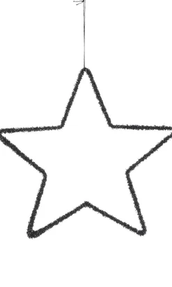 Intratuin House of Seasons Weihnachtsanhänger Stern schwarz D 25 cm| Weihnachtsdeko Zum Aufhängen|Weihnachtssterne