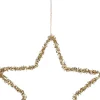 Intratuin House of Seasons Weihnachtsanhänger Stern gold D 15 cm| Weihnachtsdeko Zum Aufhängen|Weihnachtssterne