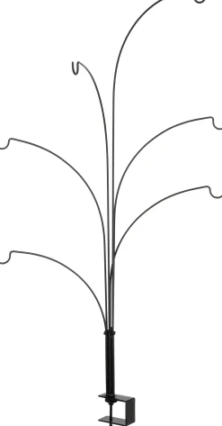 Intratuin House of Seasons Weihnachtskugel-Ständer schwarz 6 Haken 46 x 5 x 84 cm| Weihnachtskugelständer