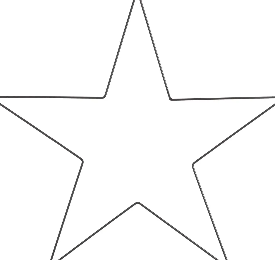 Intratuin House of Seasons Weihnachtsstern schwarz 50 x 0,5 x 48 cm| Weihnachtssterne