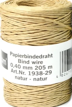 Intratuin H&R the-wire-man Papierbindedraht Kristina beige 205 m| Rankhilfen|Bindematerial