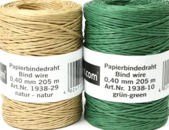 Intratuin H&R the-wire-man Papierbindedraht Kristina beige 205 m| Rankhilfen|Bindematerial