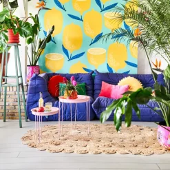 Intratuin In the Mood Collection Dekokissen PomPom gelb D 40 H 12 cm| Kissen|Dekokissen