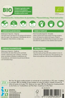 Intratuin Intration Rittersporn (Delphinium consolida 'Imperial') (BIO) Blumensamen| Saatgut|Blühende Pflanzen