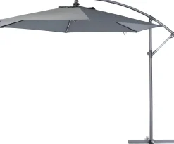 Intratuin Ampelschirm Milano 3m UPF 80+ grau| Sonnenschirme