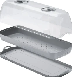 Intratuin Anzuchtkasten mit Deckel grau 51,1 x 19,6 x 18,5 cm| Anzuchtkästen & Mini-Gewächshäuser