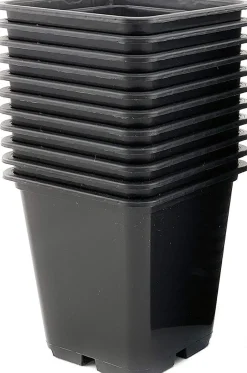 Intratuin Anzuchttöpfe viereckig schwarz D 9 cm 9 St.| Anzuchttöpfe