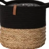 Intratuin Aufbewahrungskorb Floro natur / schwarz D 26 H 24 cm| Aufbewahrung