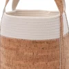 Intratuin Aufbewahrungskorb Julan weiß / Kork D 25 H 25 cm| Aufbewahrung