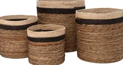 Intratuin Aufbewahrungskorb Didi naturell / schwarz / weiß D 28 H 27 cm| Aufbewahrung