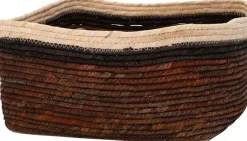 Intratuin Aufbewahrungskorb Didi naturell / schwarz / weiß D 38 H 19 cm| Aufbewahrung