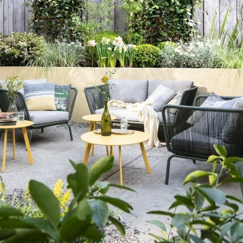 Intratuin Beistelltisch Latte gelb D 40 cm H 50 cm| Beistelltische|Beistelltische