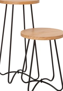 Intratuin Beistelltisch Oona schwarz / natur D 35 H 39 cm| Beistelltische|Beistelltische