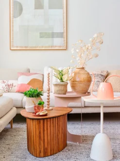 Intratuin Beistelltisch Riss naturell 60 x 48 x 36 cm| Beistelltische|Beistelltische