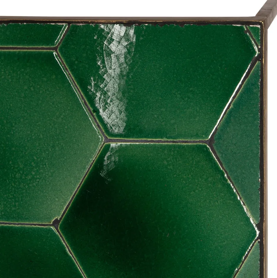 Intratuin Beistelltisch Silka grün / gold 56 x 46 x 50 cm| Beistelltische|Beistelltische