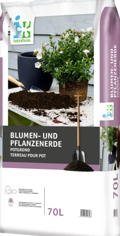 Intratuin Blumen- und Pflanzenerde 70 l| Pflanzerde & Substrat|Gartenerde