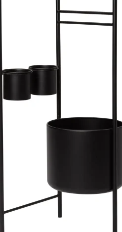 Intratuin Blumenständer Nena schwarz D 28 H 85 cm| Pflanztische & -Regale|Blumentöpfe
