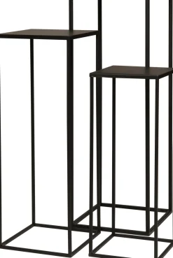 Intratuin Blumenständer Teun schwarz 19 x 19 x 50 cm| Beistelltische|Beistelltische