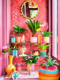 Intratuin Blumentopf Akio rosa/orange D 17 H 17 cm| Blumentöpfe & Pflanzgefäße|Blumentöpfe