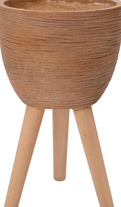 Intratuin Blumentopf auf Füßen Tyler natur D 30,5 H 50 cm| Blumentöpfe|Blumentöpfe & Pflanzgefäße