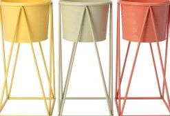 Intratuin Blumentopf auf Beinen Mavi orange 23 x 23 x 47 cm| Blumentöpfe & Pflanzgefäße