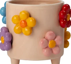 Intratuin Blumentopf auf Füßen Teddie rosa D 20,5 H 17,7 cm| Blumentöpfe & Pflanzgefäße|Blumentöpfe