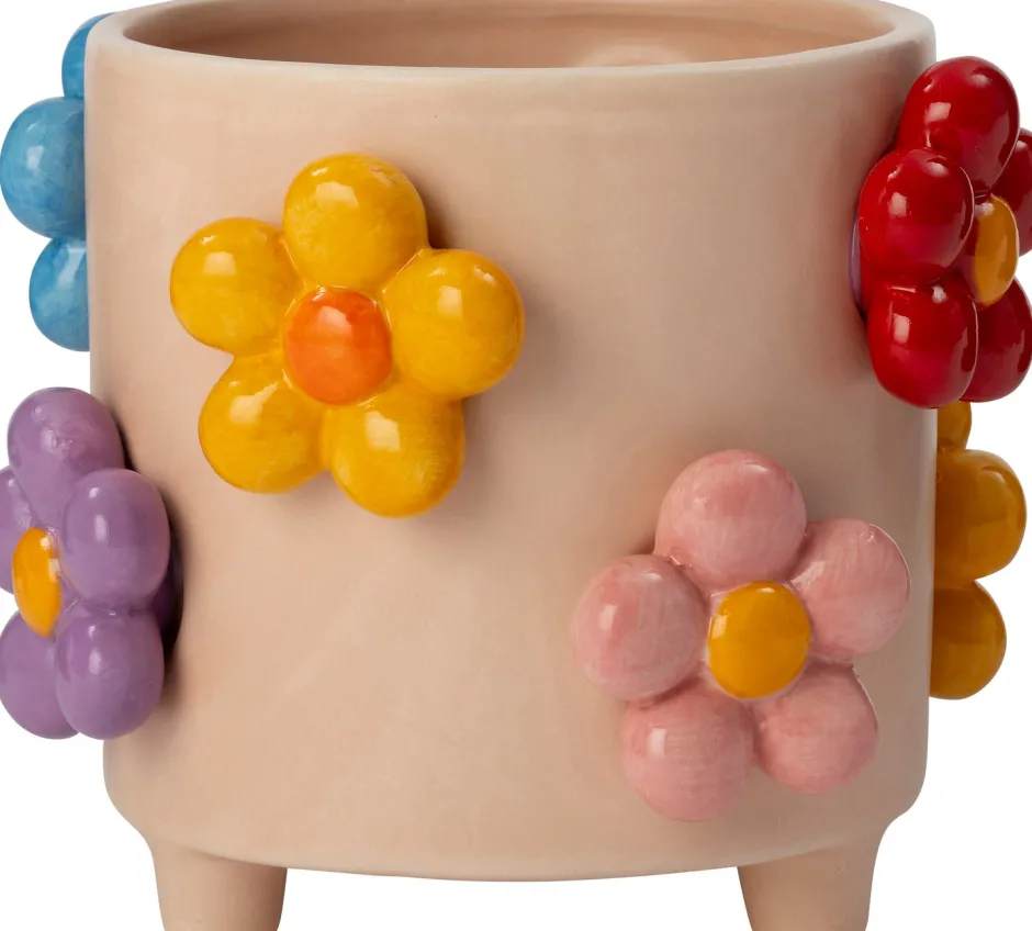 Intratuin Blumentopf auf Füßen Teddie rosa D 20,5 H 17,7 cm| Blumentöpfe & Pflanzgefäße|Blumentöpfe