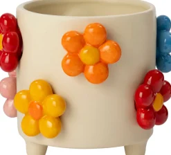 Intratuin Blumentopf auf Füßen Teddie beige D 17,2 H 14,5 cm| Blumentöpfe & Pflanzgefäße|Blumentöpfe